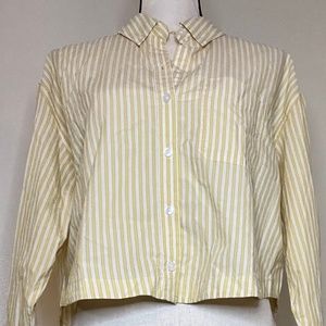 Button Down Cropped Shirt